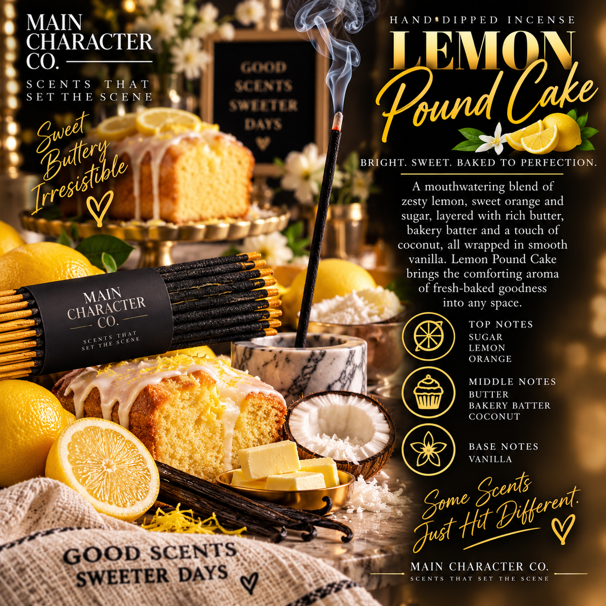 LEMON POUND CAKE Incense Stick