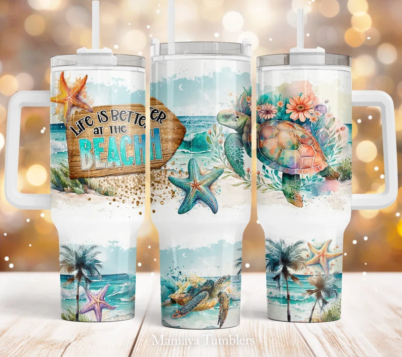 Life Is Better At The Beach 40 oz Tumbler